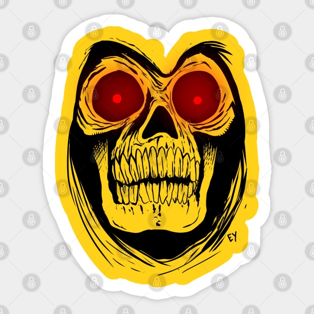 Myah! Skull Face Sticker by Iggycrypt